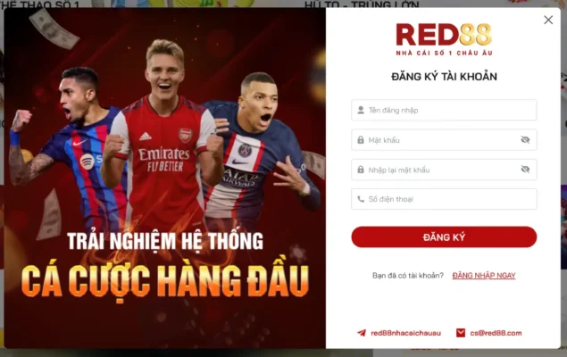 Đăng Ký Red88 Dễ Dàng Không Lo Rủi Ro Từ Tỷ Lệ Kèo